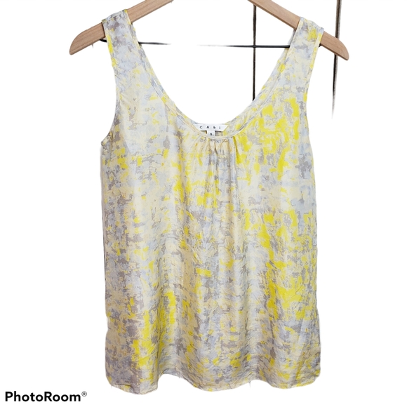 CAbi | 100% Silk Sleeveless Marbled Womens Small Tank Top - Picture 1 of 8